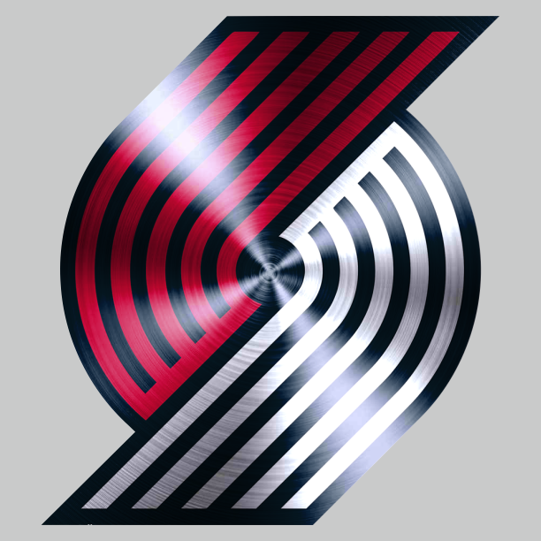 Portland Trail Blazers Stainless steel logo vinyl decal